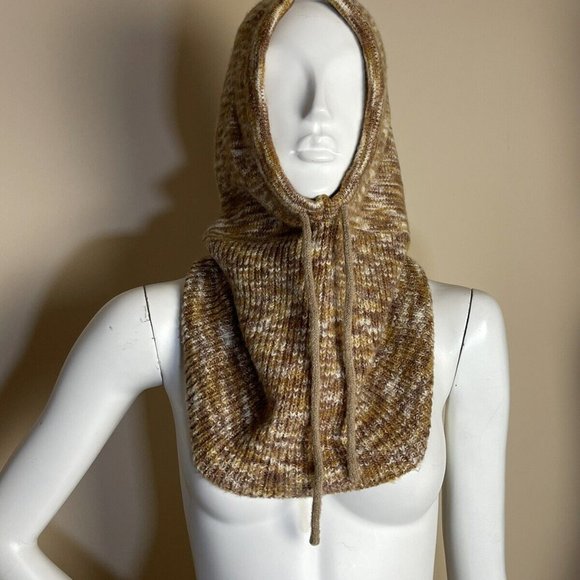 FREE PEOPLE Deja Vu Space Dye Balaclava in Neutral Mix Striped NEW NWT - Picture 7 of 9